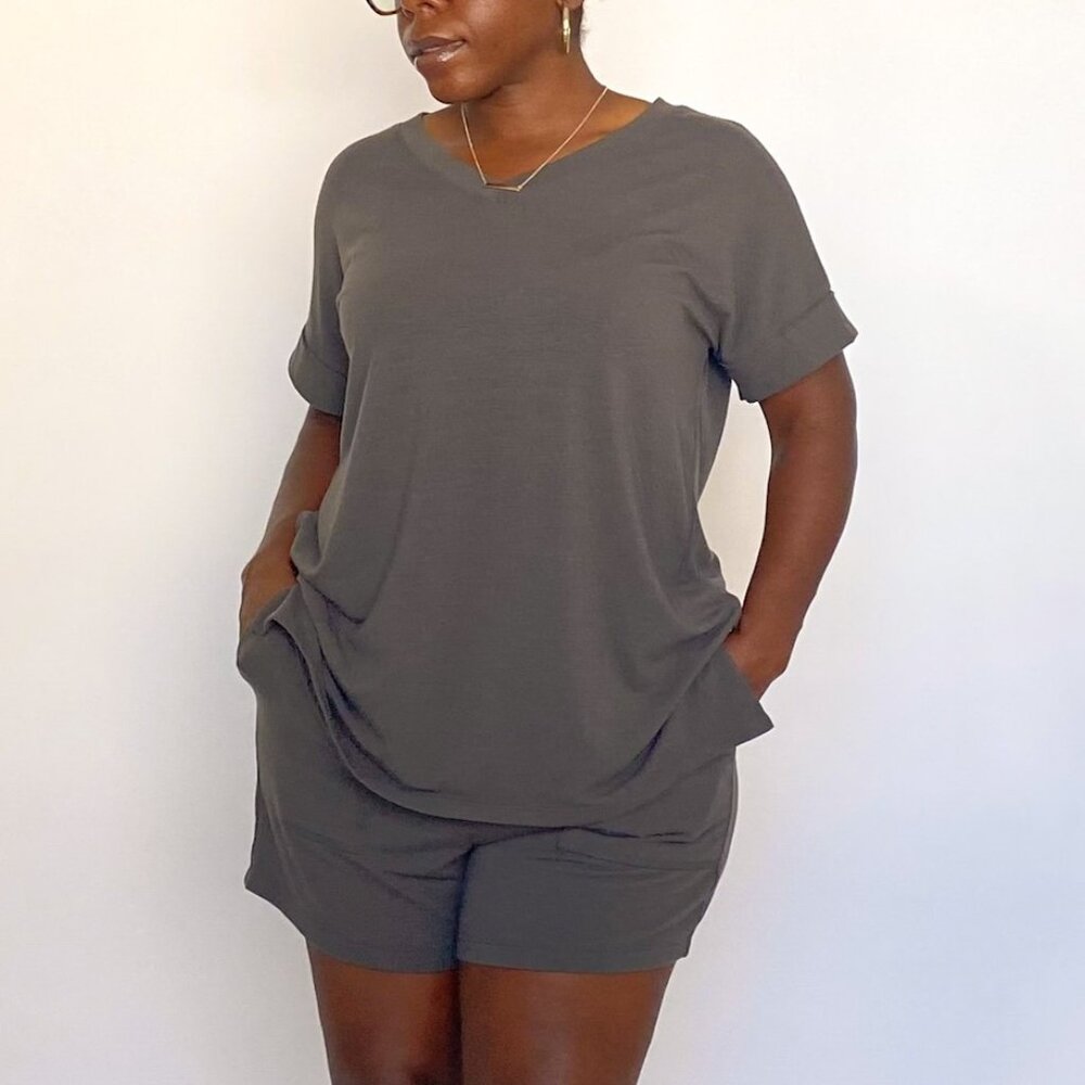 Cozy Matching Pant & Shirt Set - Ash Gray